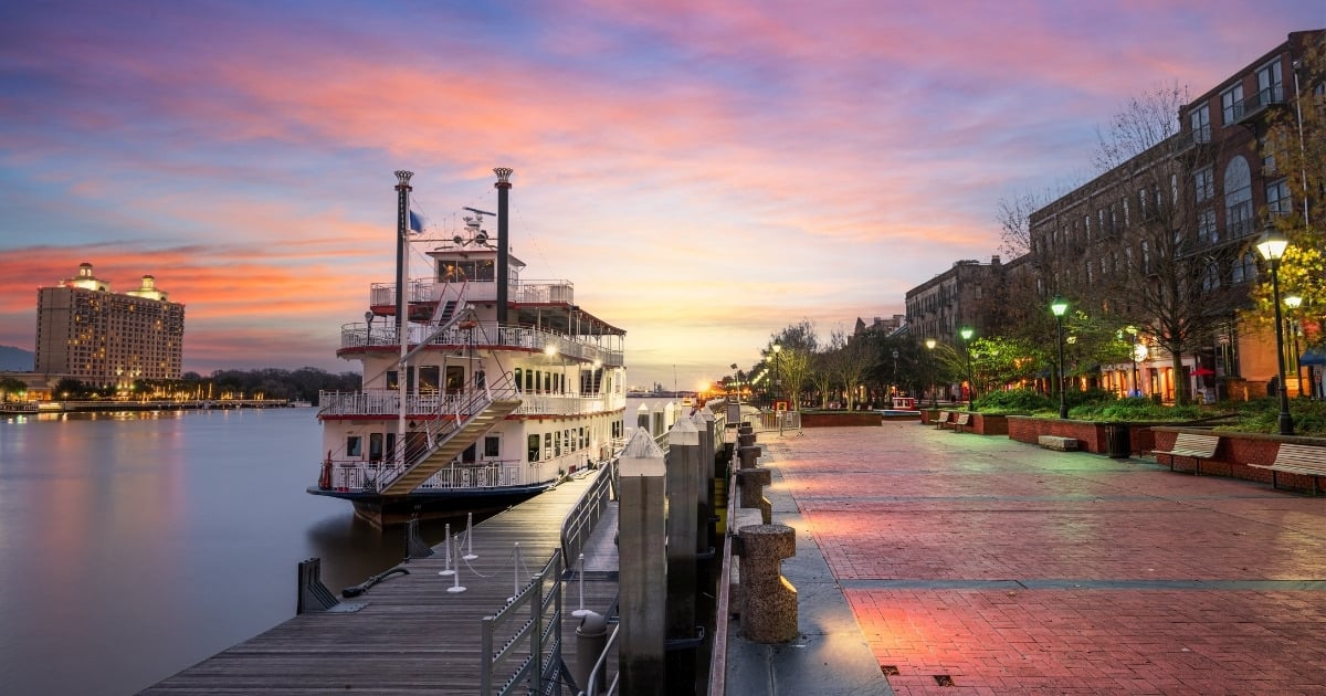 Scenic view of Savannah, GA